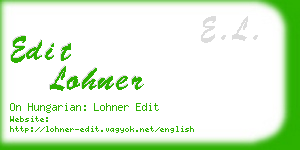 edit lohner business card